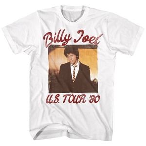 Billy Joel _81 Tour White Adult T-Shirt